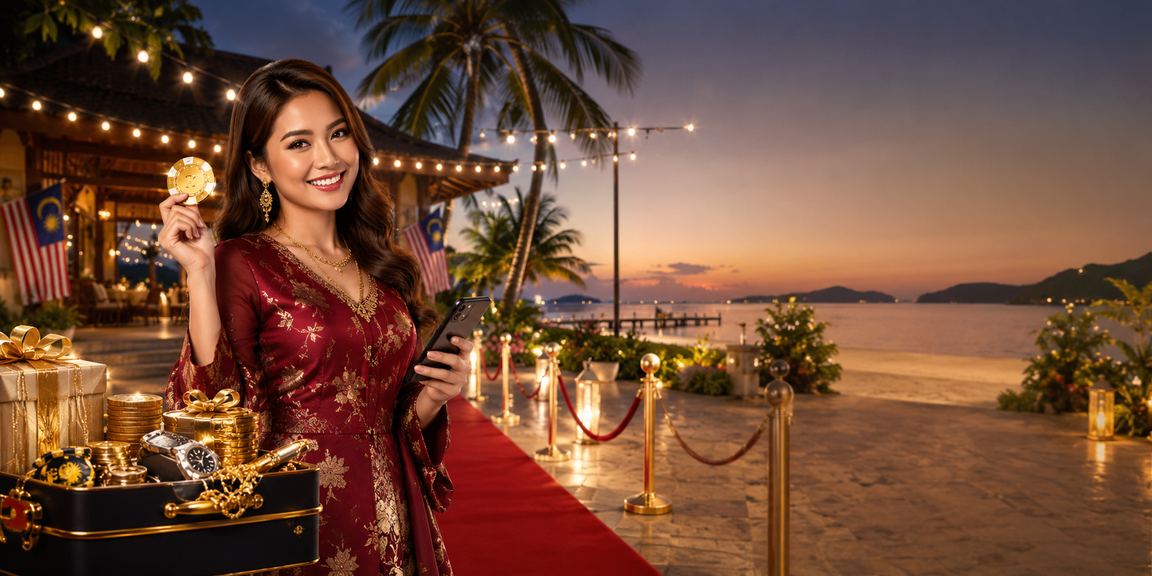Pemain Malaysia membuat deposit loteri dalam talian di Langkawi menggunakan telefon bimbit